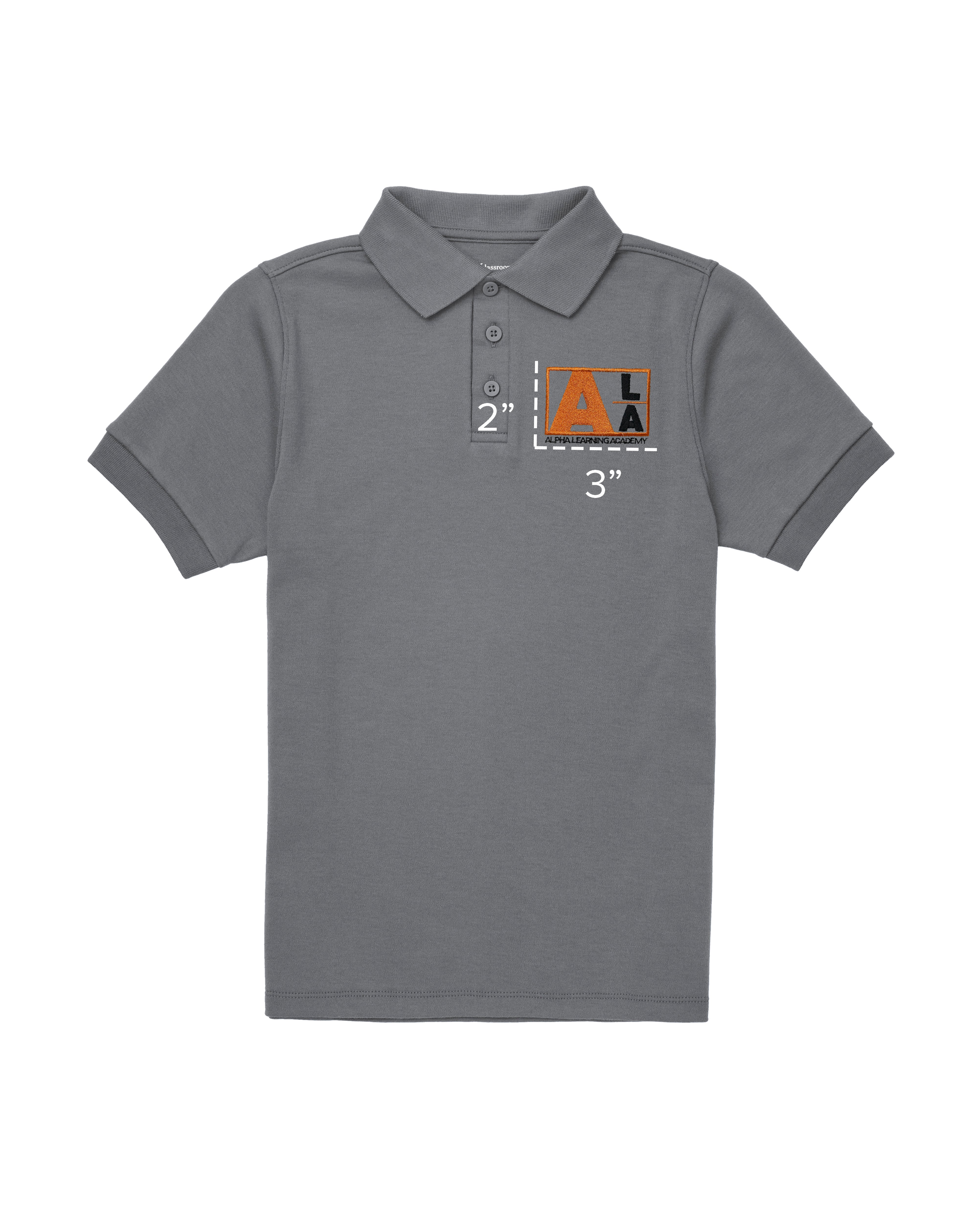 Gray Alpha Learning Academy Polo